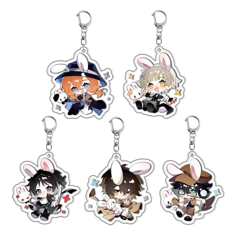 Милый аниме-брелок Bungo Stray Dogs для Nakahara Chuya Nakajima Atsushi Ryunosuke Akutagawa Dazai Osamu Edogawa Rampo