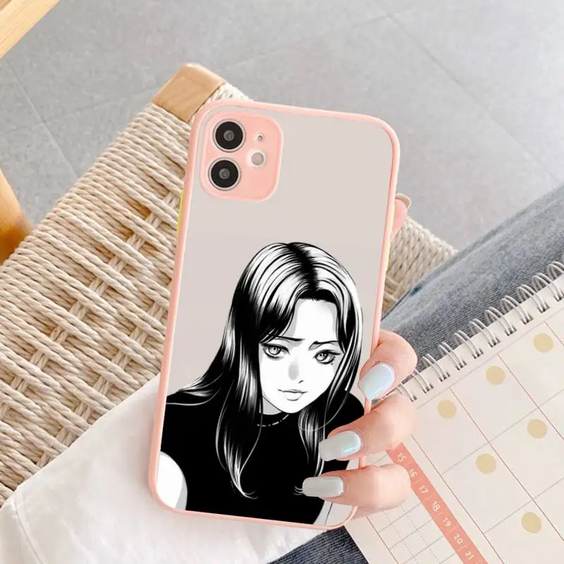 

Junji Ito Terror Horror Anime Phone Case for iPhone X XR XS 7 8 Plus 11 12 13 pro MAX 13mini Translucent Matte Case