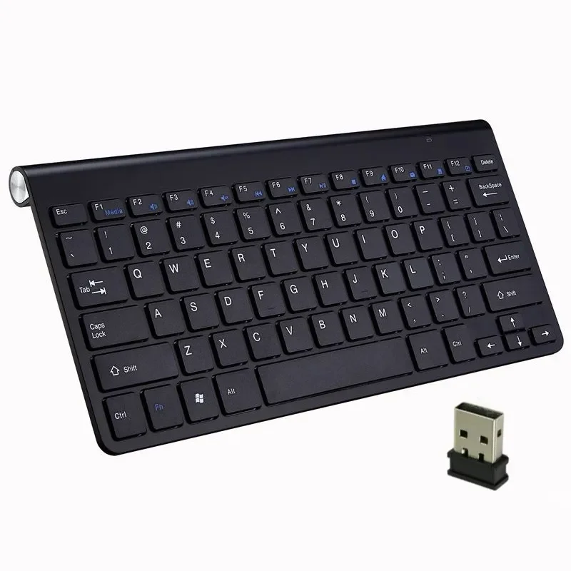 

Клавиатура с мини-USB, клавиатура для ПК, ноутбука, телевизора, компьютера, резиновые колпачки клавиш, эргономичная Бесшумная клавиатура