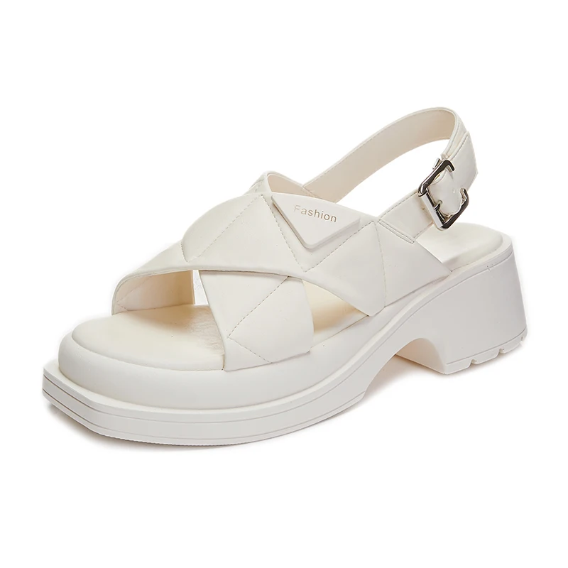 

Designer Platform Sandals Girls Wedges Elegant Medium Heel Women's Shoes 2023 Summer Pumps Luxury Roman Sandles Free Shipping 40