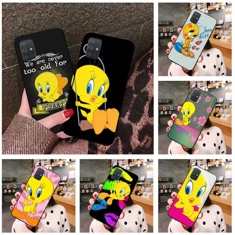 

Cartoon Tweety Bird Piolin Phone Case For Samsung Galaxy A03S A52 A13 A53 A73 A72 A12 A31 A81 A30 A32 A50 A80 A71 A51 5G