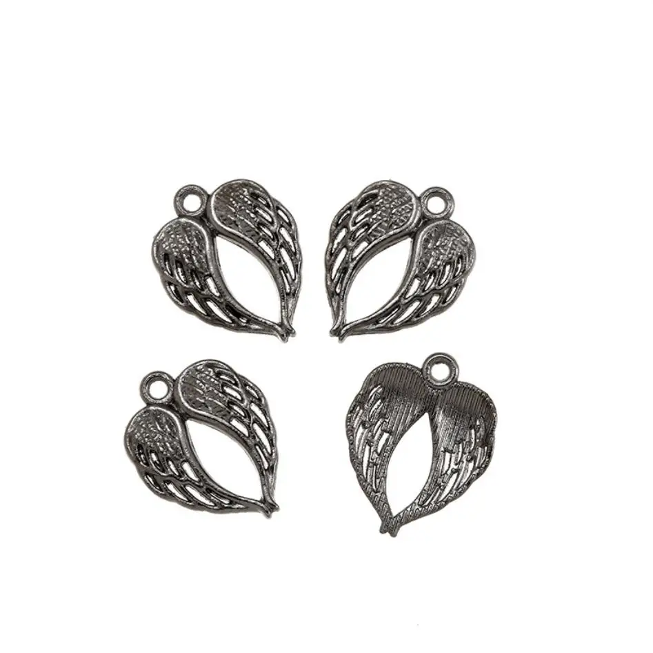 20 шт. новый продукт античное серебро цвет крылья подвески кулон ювелирные