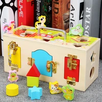 montessori wooden lock box toys busy box board game learning educational activity practical life skill toy sensory gift for kids