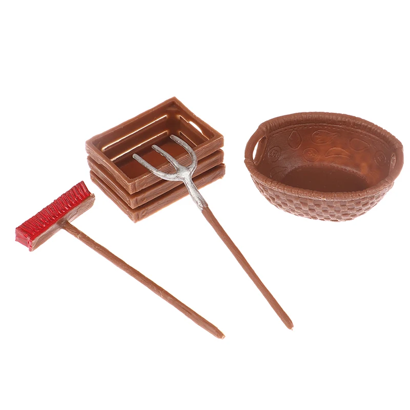 

4 шт., Миниатюрные аксессуары для украшения кукольного домика