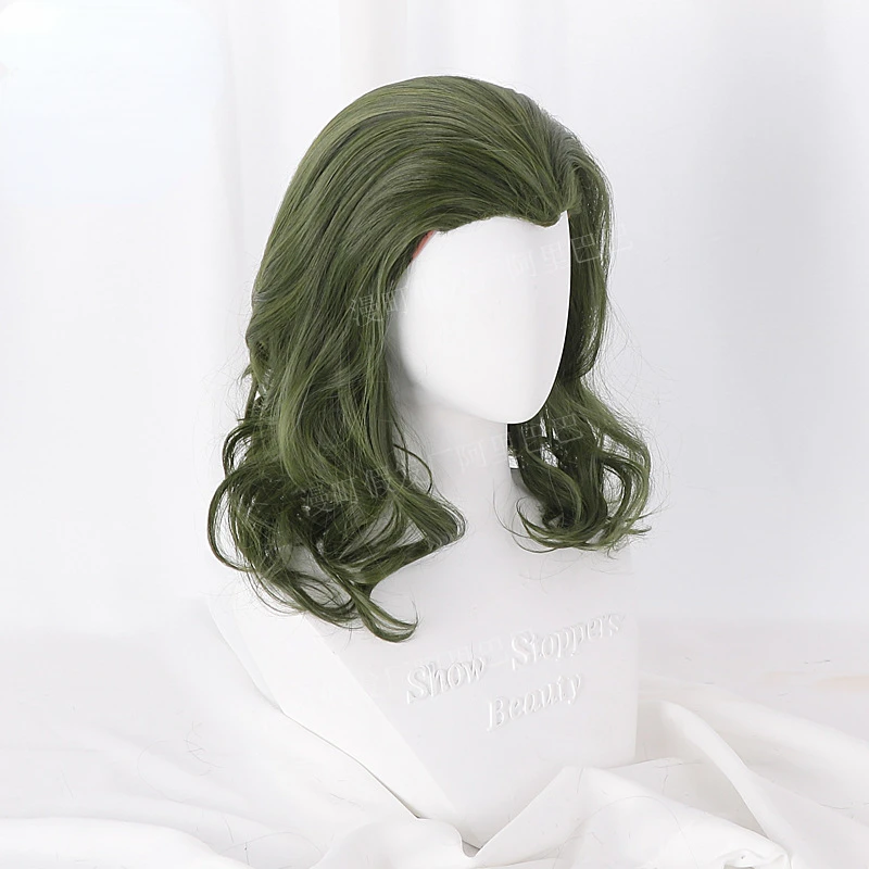 

2022 NEW Origin Movie Clown Joker Wig Cosplay Costume Joaquin Phoenix Arthur Fleck Curly Green Heat Resistant Synthetic Hair