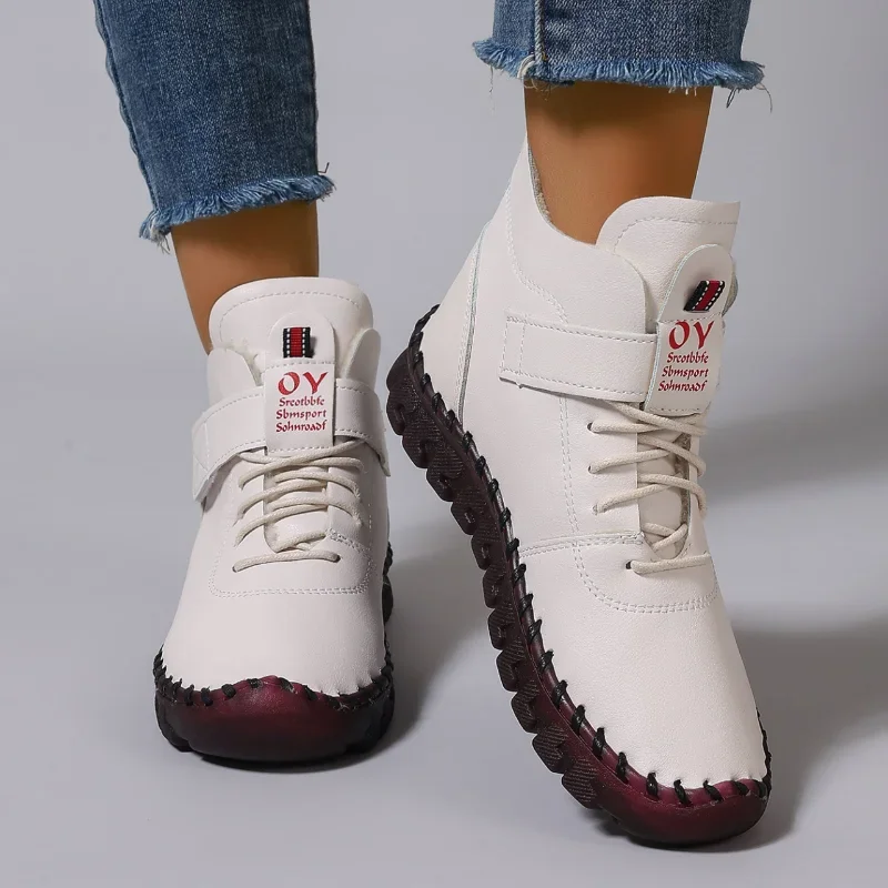 Женские ботинки с перекрестной шнуровкой