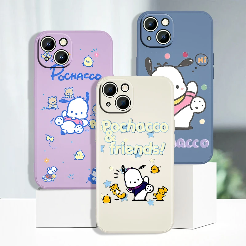 

Cute Dog Pachacco Cartoon Phone Case For Apple iPhone 14 13 12 Mini 11 Pro XS MAX XR X 8 7 6S SE Plus TPU Liquid Silicone Fundas