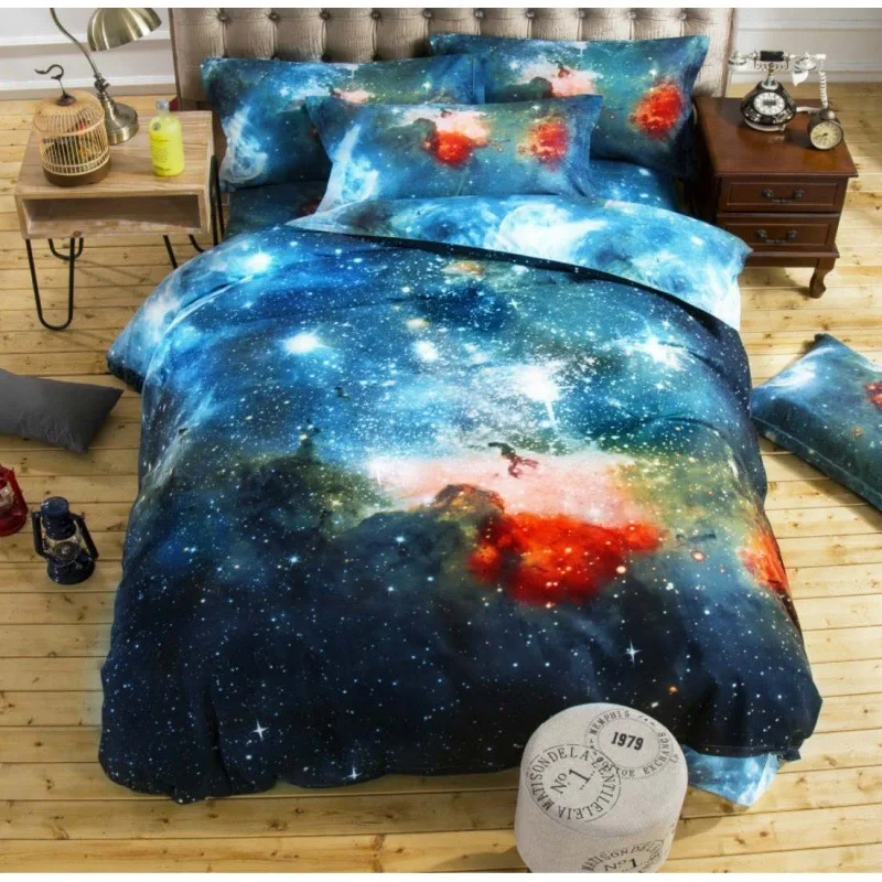 

3D Print Bed Sheets Set Duvet Quilt Cover Sets Bed 4 Piece