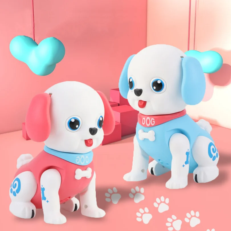 Funny Cartoon Dog Robotic Puppy Interactive Walking Singing Luminous Electric Toys Toddlers Birthday Gifts Cute Dog Toy for Kids