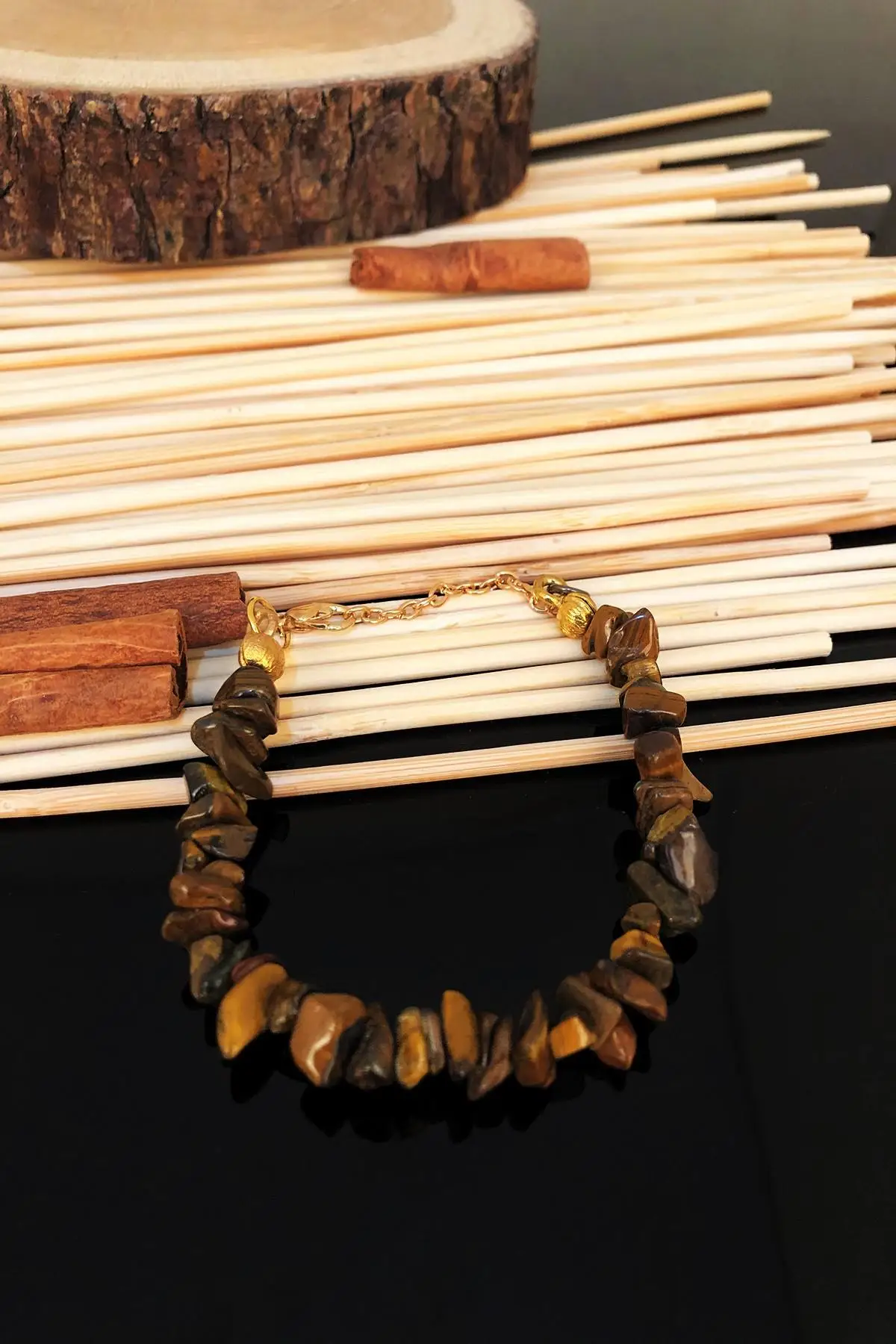 

Natural stone Handmade Tiger 'S Eye Stone Women 'S Bracelet Ktdr65
