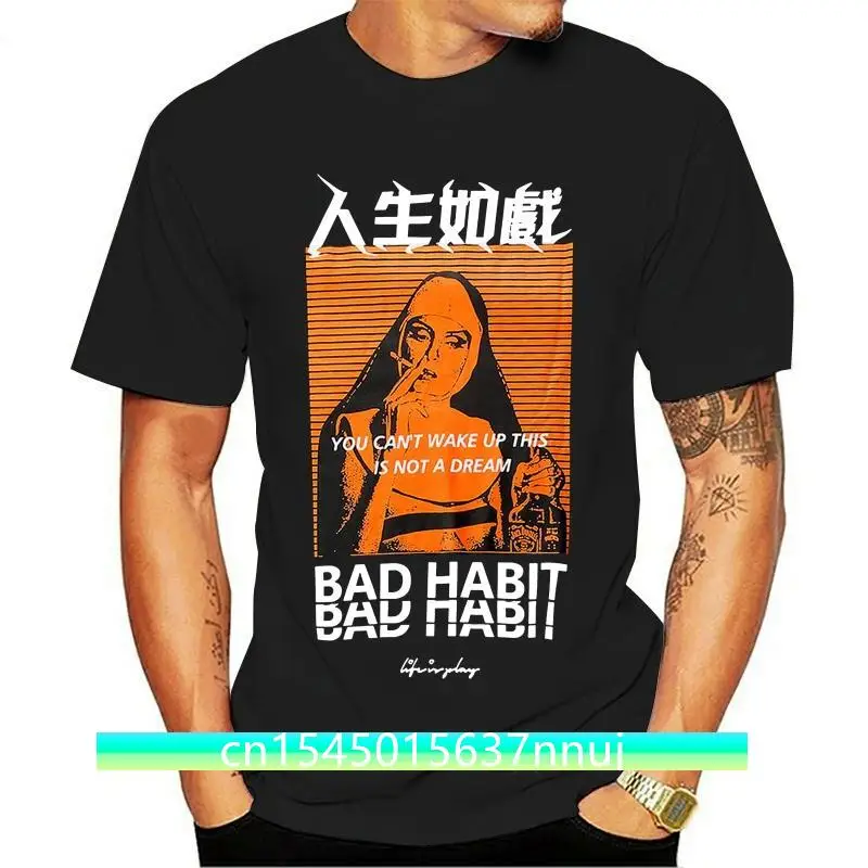 

2019 Men Hip Hop T Shirt Smoking Sister Picture Retro T-Shirt Streetwear Harajuku Tshirt Oversized Summer Black Tops Tees Cotton
