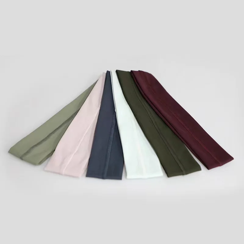 Lulu Women's Summer Sports Headband  Non-slip Fitness Running Yoga Hair Band High Elastic Stretch Sports Headwrap Sweatband