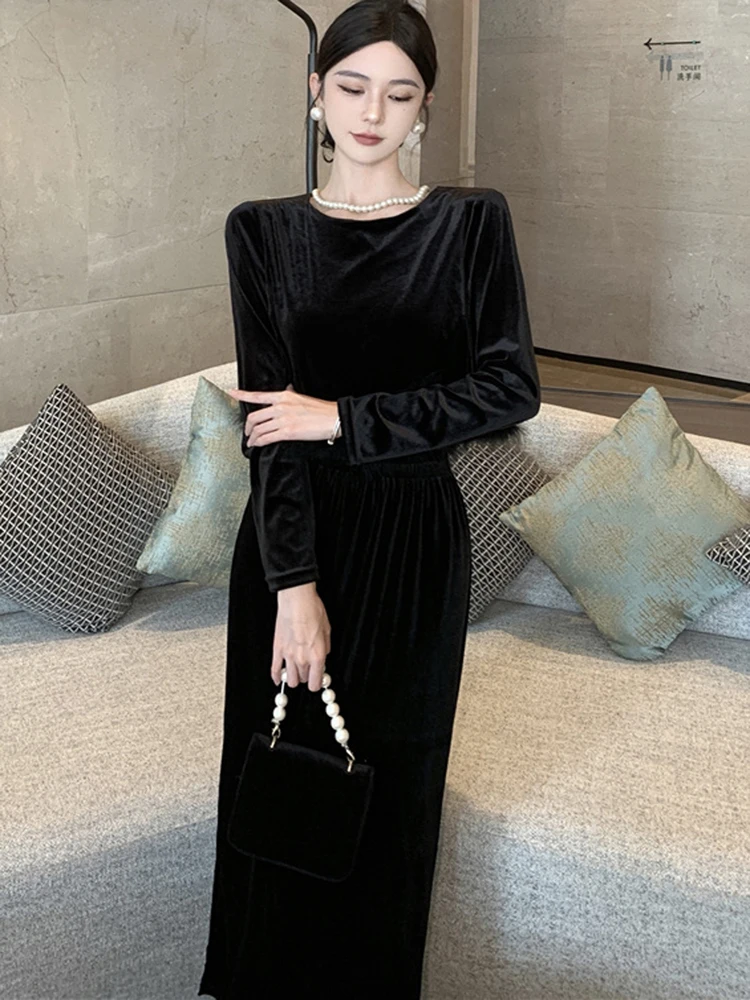 2024 новые модные комплекты из двух предметов женские укороченные топы с длинными