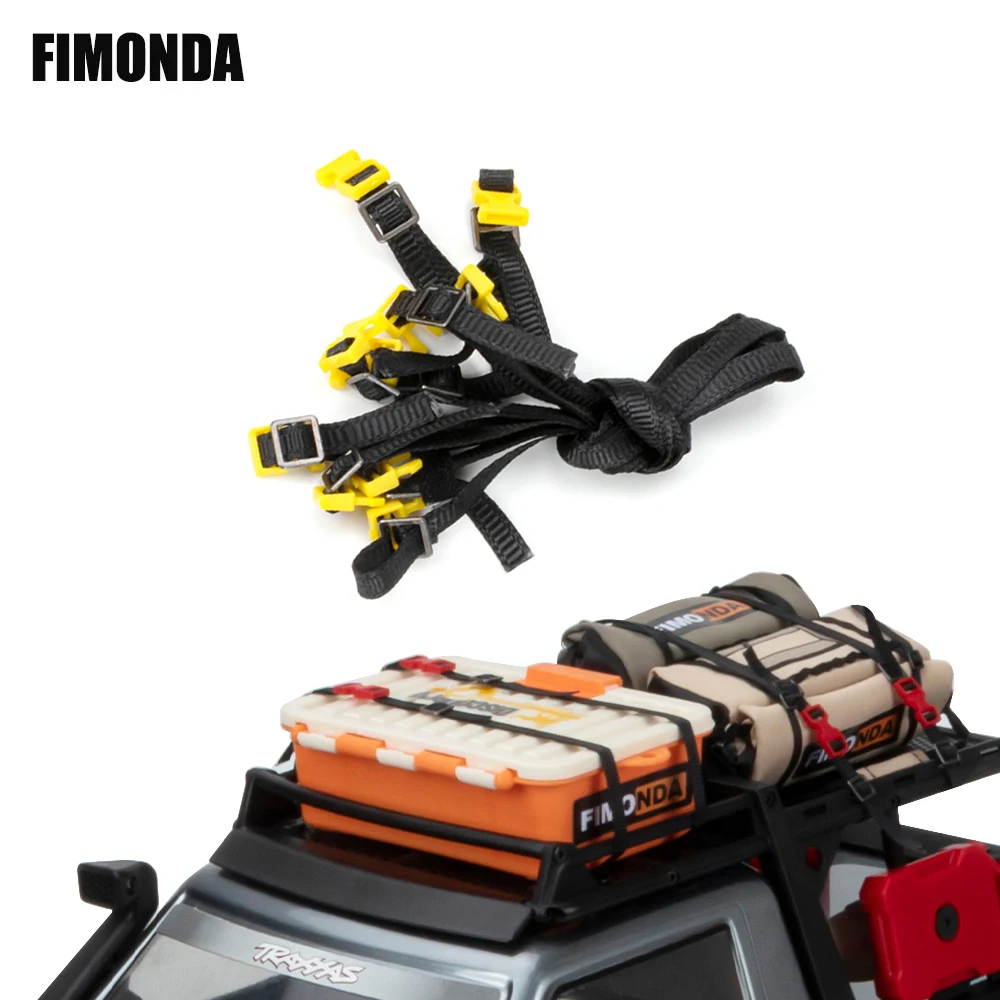 

5Pcs Scale Luggage Rope Roof Rack Tie Down Straps Buckle for 1/10 RC Car Crawler TRX4 TRX6 SCX10 Wrangler D90 WPL D12 TF2 YK6101