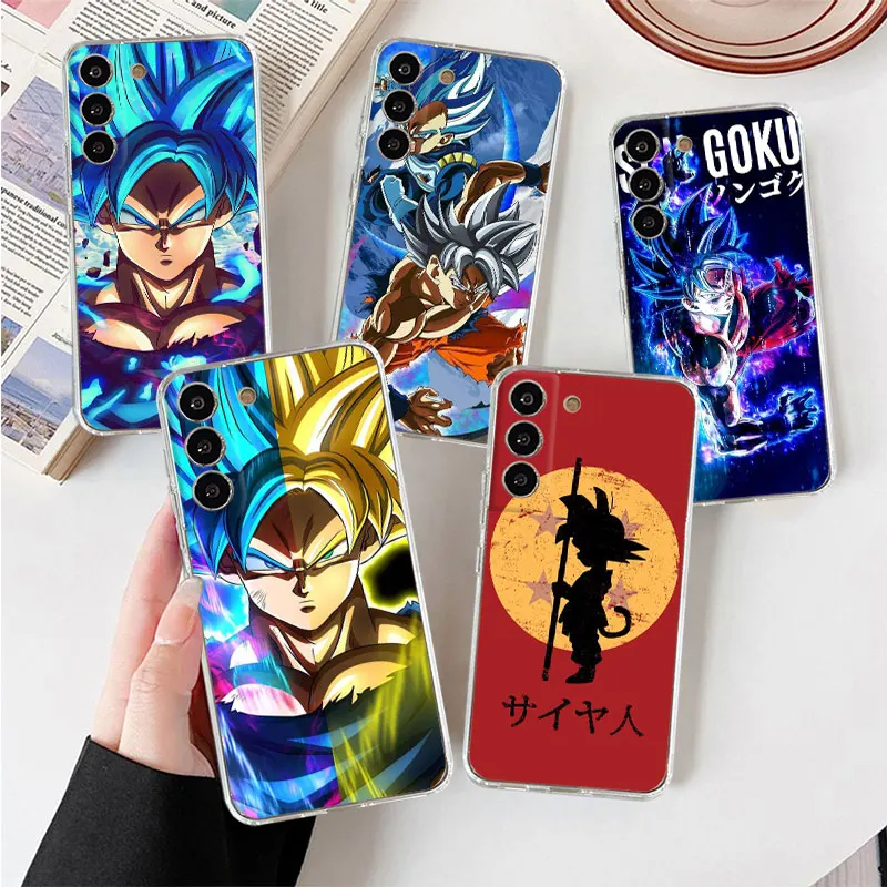 

Case For Samsung Galaxy S23 Ultra S22 Plus S21FE S20 S10 Lite S10e Transparent TPU Shell Phone Cover Clear Funda Dragon Ball Z