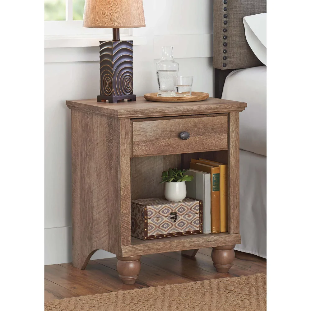 

Mitlame Crossmill Accent Table, Weathered Finish Warm Furniture Decoration Unique Rural Style Cabinet