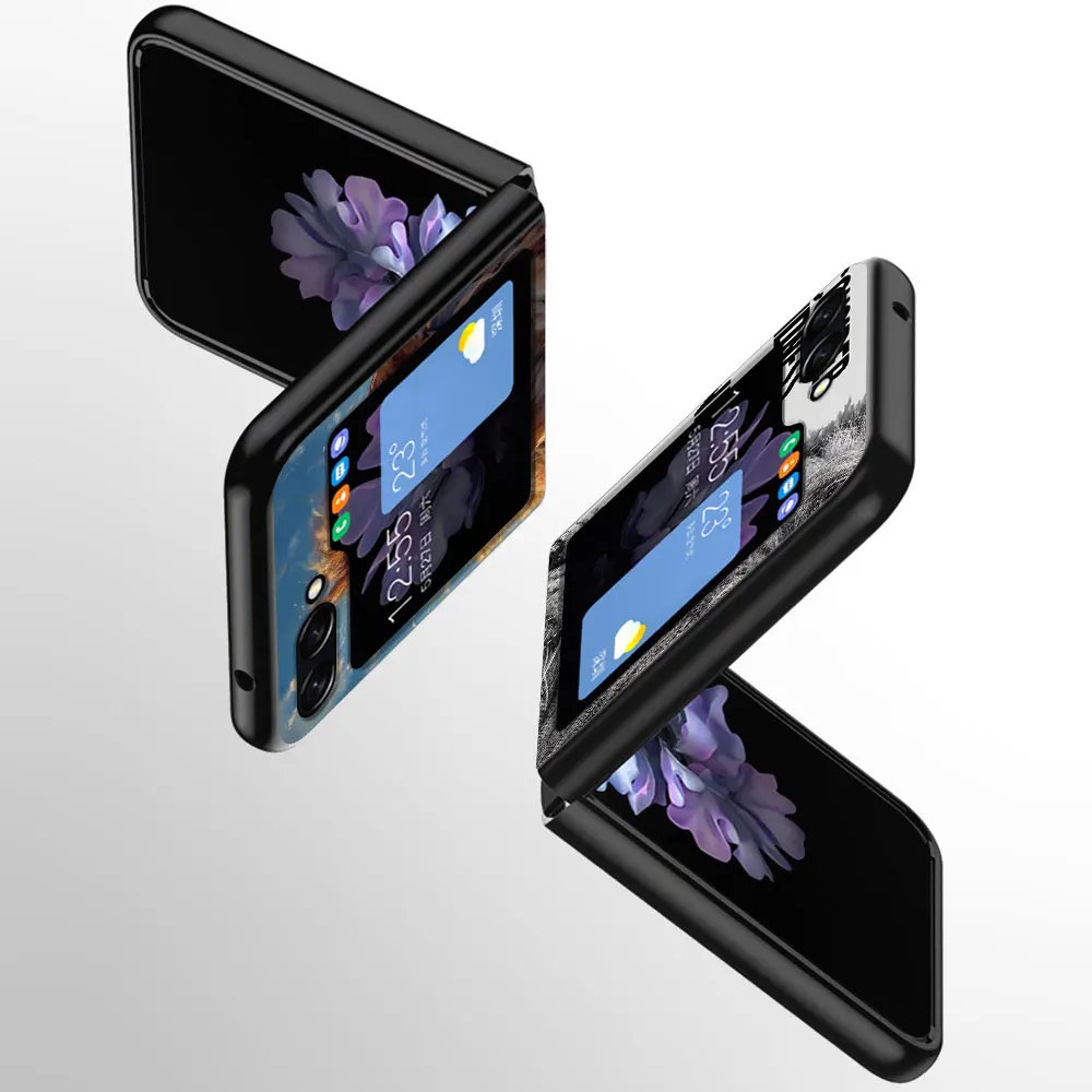 Чехол Lion Tiger Beast King Wolf для Samsung Galaxy Z Flip6 Flip5 черный чехол мобильного телефона Flip 5 6