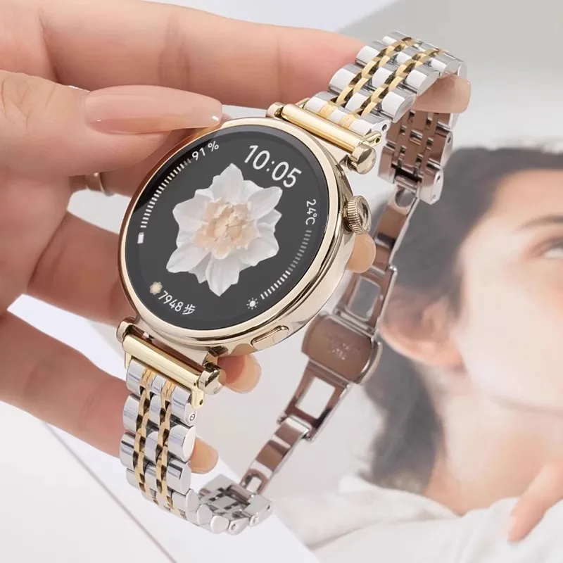 Ремешок из нержавеющей стали 18 мм для Huawei GT4 41 сменный металлический