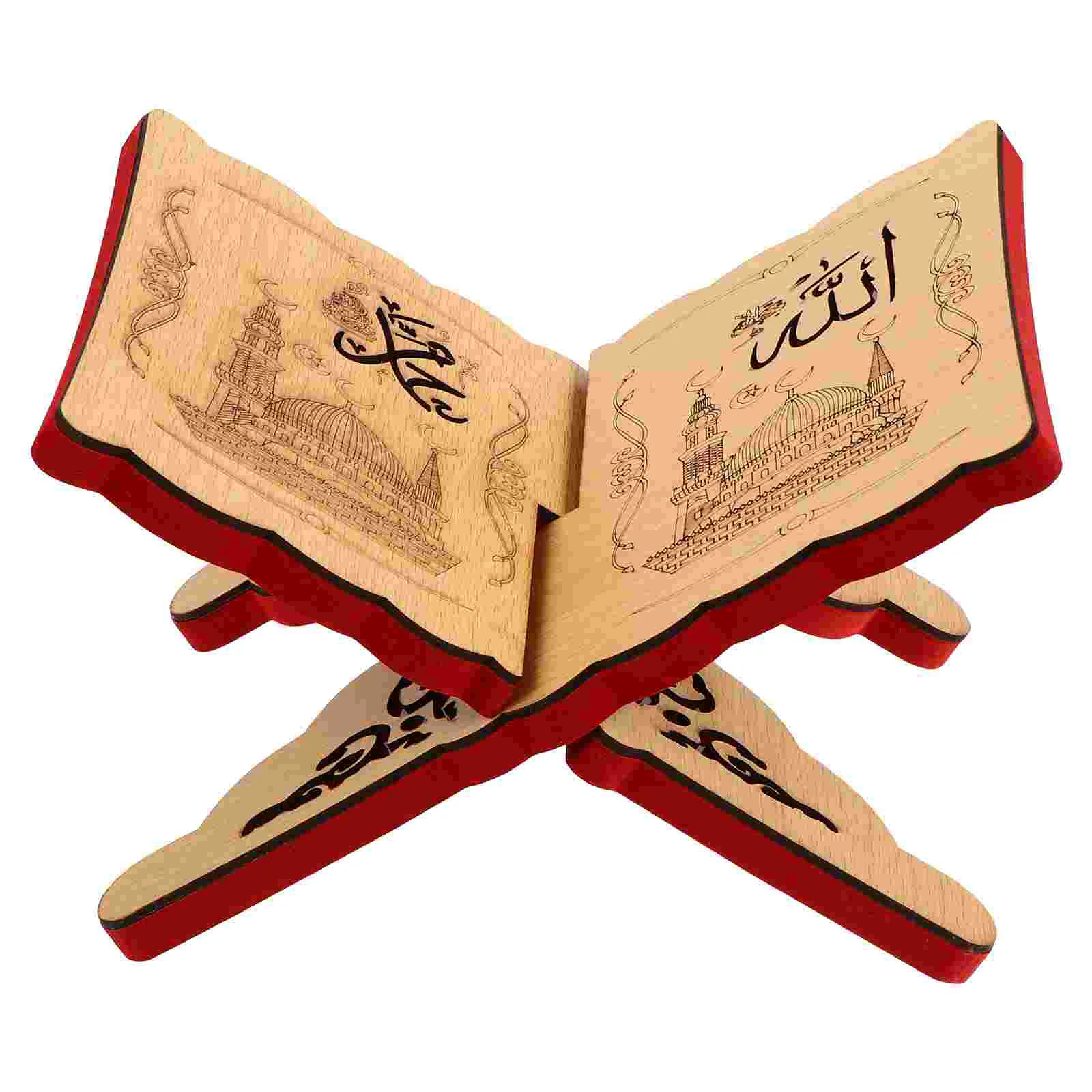 

Foldable Prayer Book Holder Islamic Bible Tablet Desk Desktop Storage Organizer Bookshelf