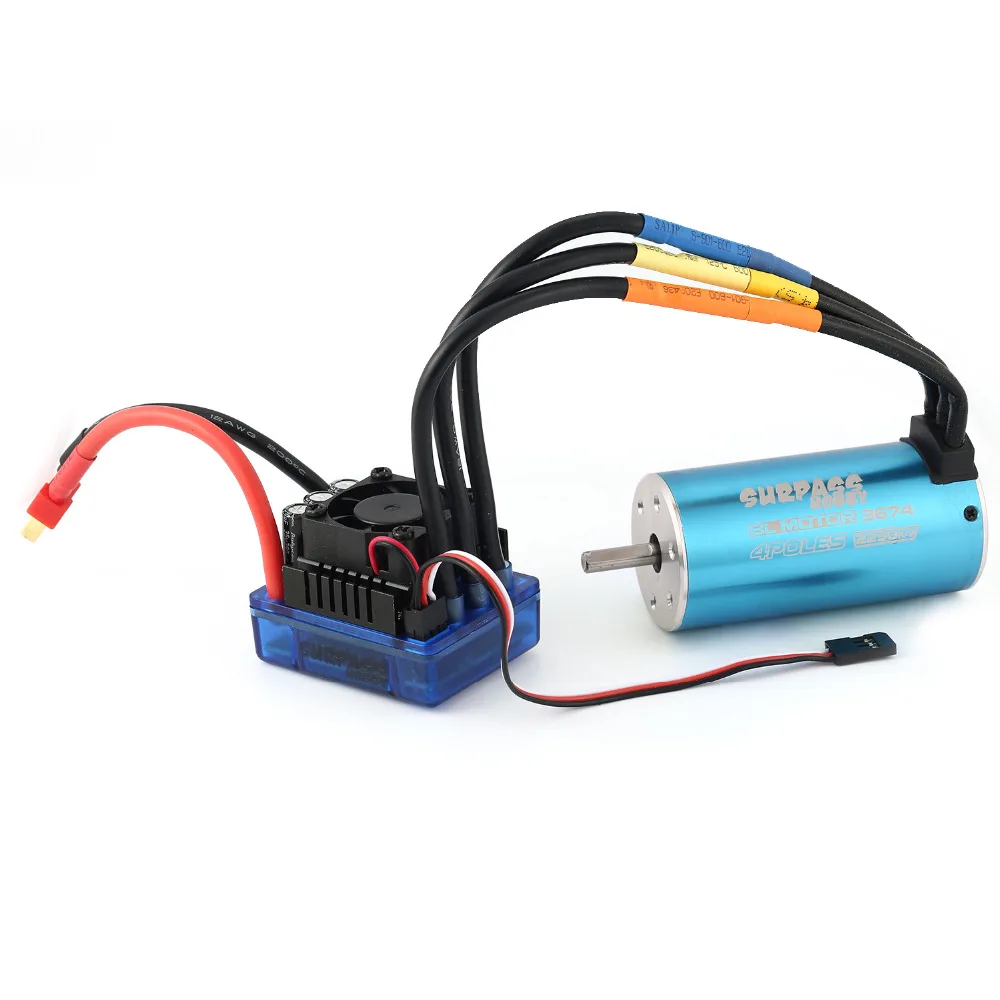 

Бессенсорный бесщеточный двигатель 3674 2250KV 4P и 1/8 A бесщеточный ESC для 1/10 RC Car RC Boat