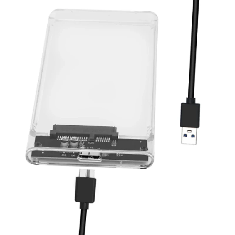 

2022 Новый Прозрачный чехол для жесткого диска 2,5 дюйма USB 3,0 5 Гбит/с на SATA III внешний жесткий диск HDD корпус SSD чехол с поддержкой UASP