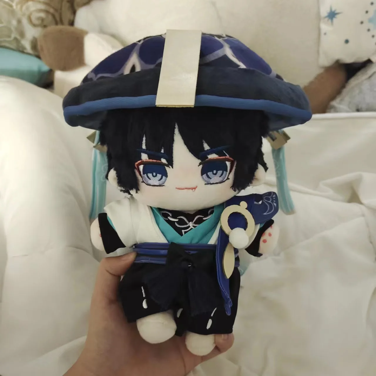 

Game Genshin Impact Cosplay Plush Pillow New Anime Roles Wanderer 20CM Dress Up Doll Kids Cotton Toy Halloween Birthday Gifts