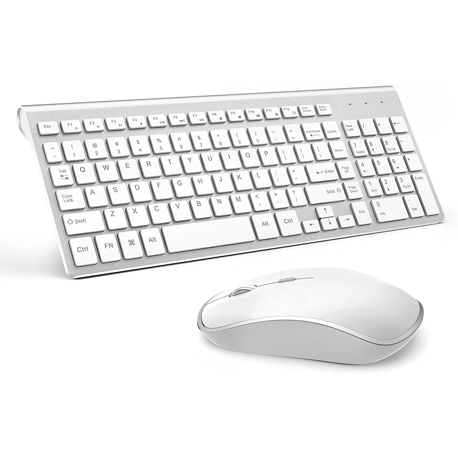 

NEW Wireless Keyboard Mouse,Full Size With Numeric Keys.Compatible with IMac Mac PC Laptop Tablet Computer Windows (Silver