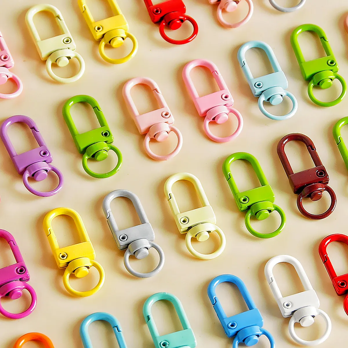 

10 PCS 12x34mm Metal Alloy Spray Paint Lobster Clasp Key Chain DIY Jewelry Findings