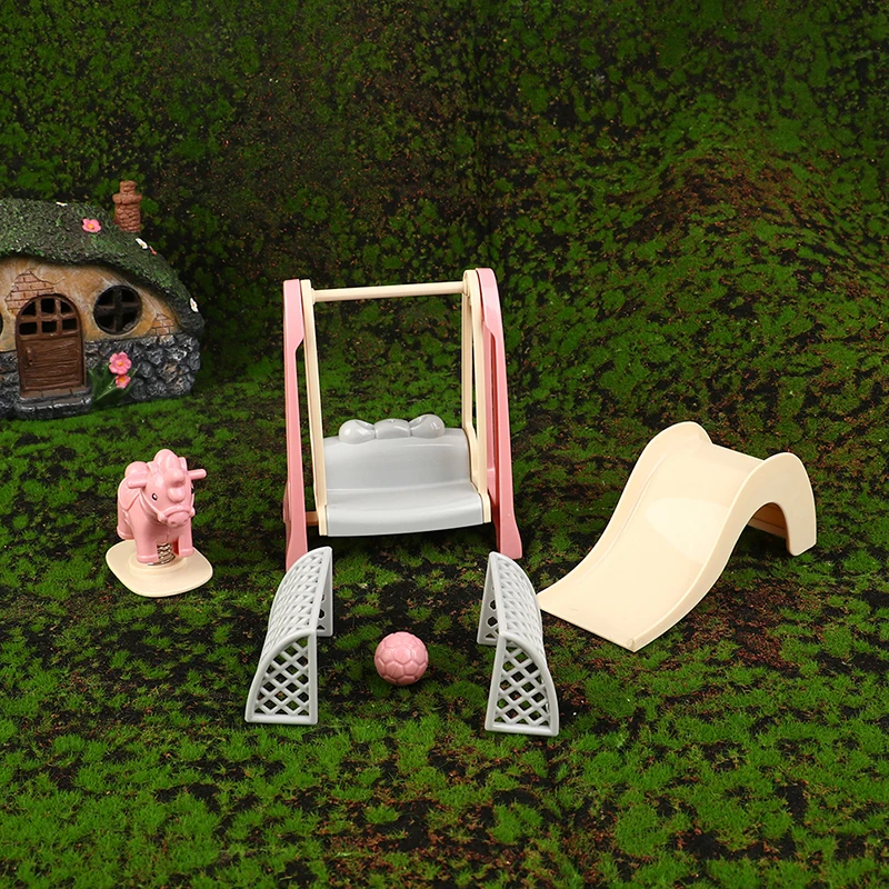 

Миниатюрная мебель для кукольного домика, слайд, футбольное поле, качели, декоративная игрушка, аксессуары «сделай сам», 1 комплект