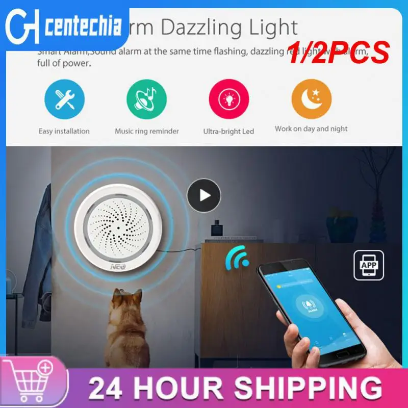 1/2 шт. Tuya Smart Life WiFi сирена Сигнализация 100 дБ громкий динамик 18 рингтонов со