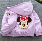 Новинка, детская одежда на весну и осень, куртка с мультяшным Минни для мальчиков и девочек, Детская уличная одежда, Детский кардиган на молнии, куртка