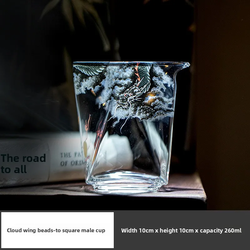 

Чашка Gongdao в японском стиле, утолщенная, устойчивая к высоким температурам, разделитель чая, квадратная чашка для гонга, чистая ручная работа, 1 шт.