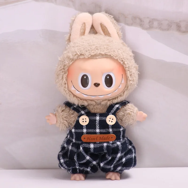 17 см Kawaii мини плюшевая кукла аксессуары для одежды Корея Kpop Exo Labubu Idol клетчатый