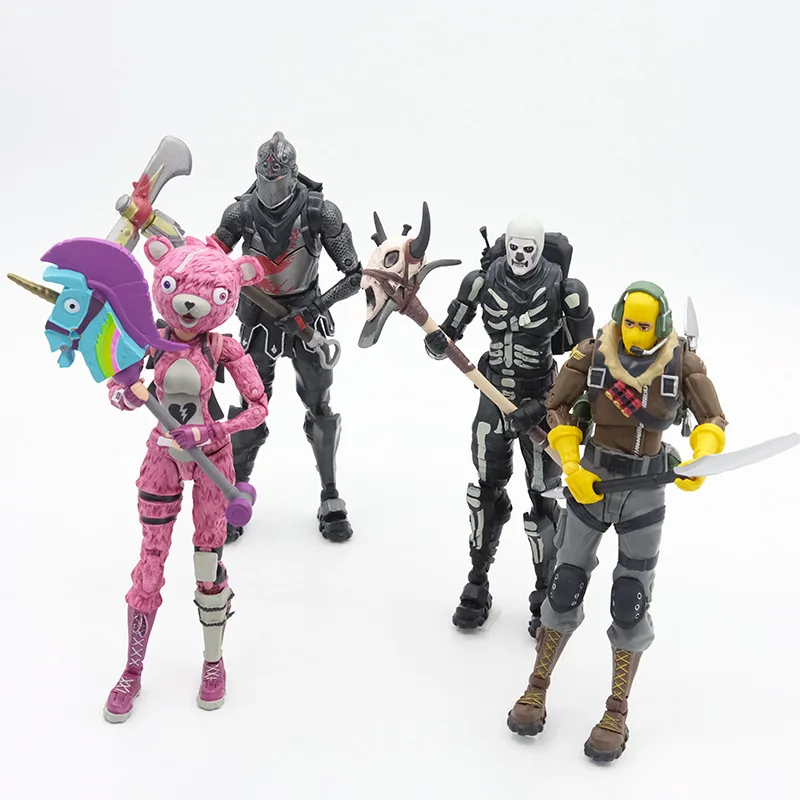 Фото Игровая фигурка Fortnite Raptor Black Knight Skull Trooper Premium Cuddle Team Leader MogulMaster, украшение для комнаты, игрушка, подарок №1