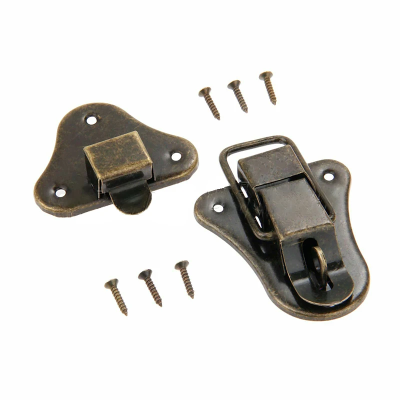 

Heavy Duty Antique Style Bronze Jewelry Box Cabinet Drawer Lock Latch Toggle + Screws Ideal for Vintage Collection
