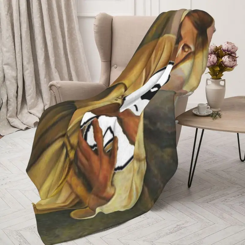 Мягкое Флисовое одеяло с Иисусом для проведения аутизма Осеннее теплое