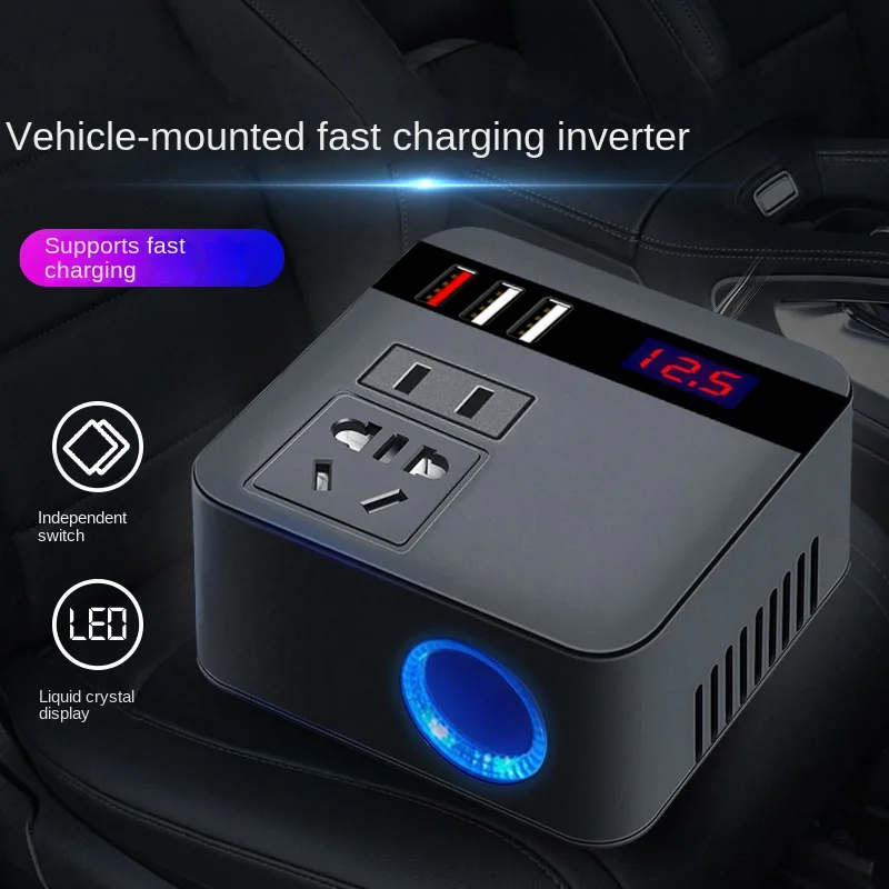 

Car Inverter Charger Universal 12v24v to 220V Multifunctional Power Adapter