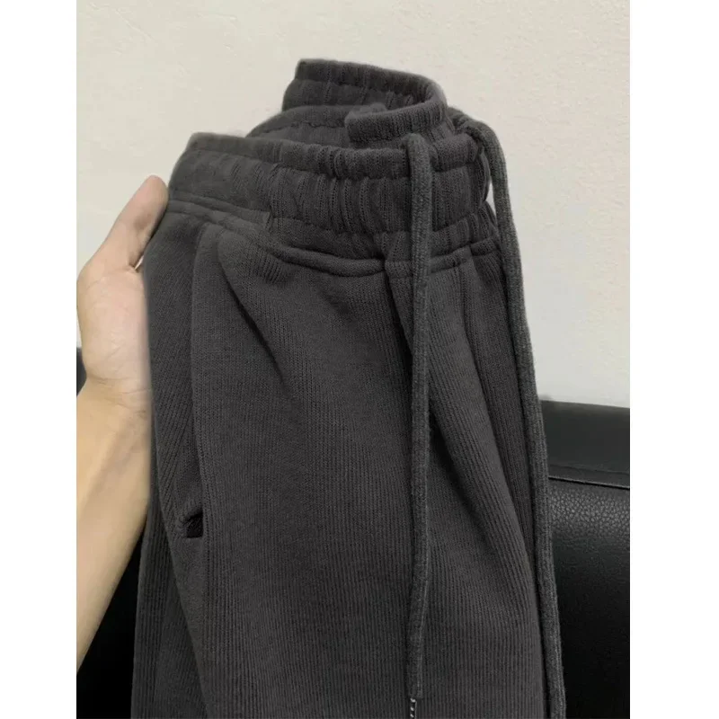 Осень 2024 новый модный полосатый вязаный свитер и повседневные брюки комплект из 2