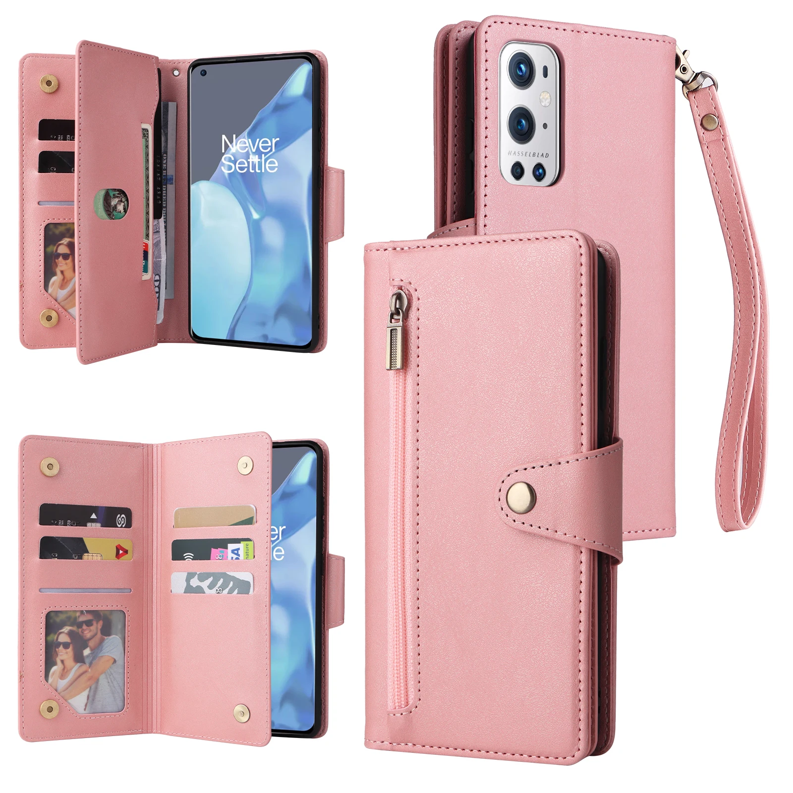 

Wallet Case For Oneplus 7 7T 8 9 10 Pro Nord 2 N10 N20 N100 5G with Multiple Card Slots Money Pocket Case Stand Feature Cover