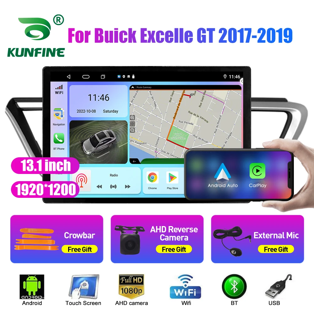 

Автомобильный радиоприемник 13,1 дюйма для Buick Excelle GT 2017-2019, автомобильный DVD GPS-навигатор, стерео Carplay, 2 Din, Центральный Мультимедиа, Android, авто