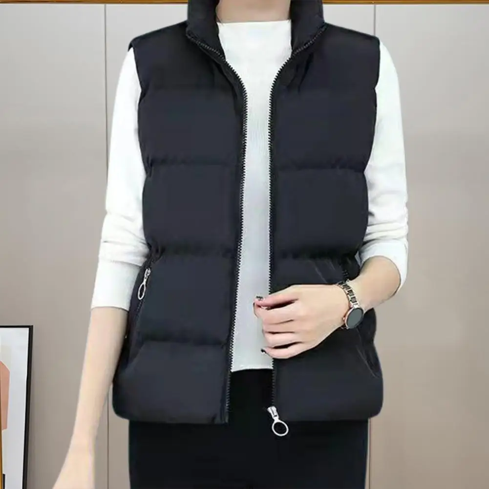 

Women Vest Coat Stylish Super Soft Cotton Padded Coldproof Plush Lining for Daily Wear Sleeveless Jacket Women Vest
