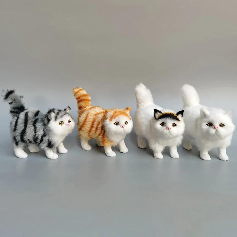 

Cute Soft Simulation Stuffed Cats Toys Kawaii Plush Cat Dolls Children Baby Toy Gifts Model Ornaments Gift Home Decor Figurine