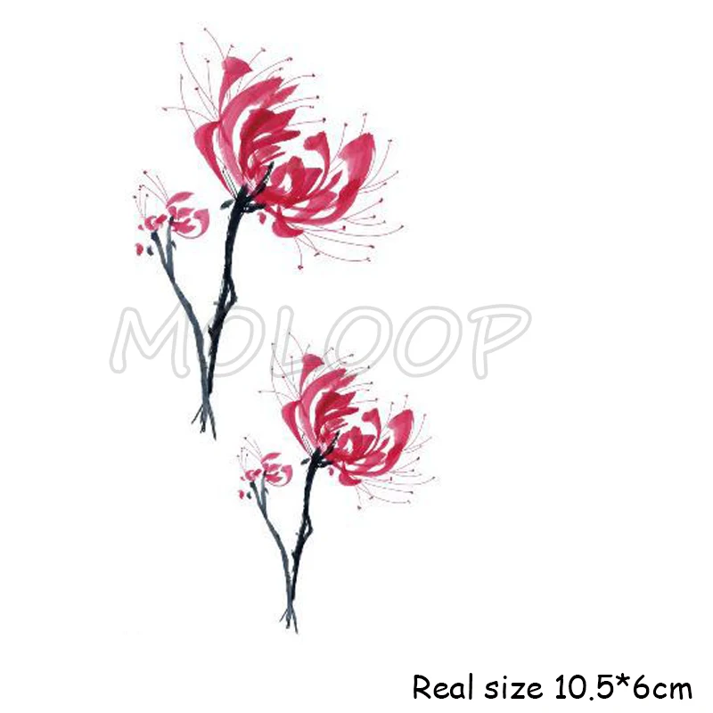 Temporary Tattoo Sticker flower small Red Spider snake Lily waterproof fake Tatto flash hand body art Tatoo for woman girl kid