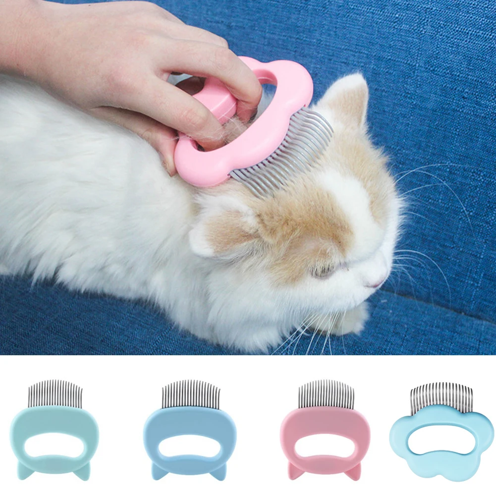 

Pet Combs Dog Cat Hair Remover Brush Pets Grooming Tools Puppy Massage Comb Cute Handle Remove Loose Hairs Brush Kitten Supplies