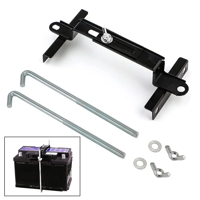 

Adjustable Crossbar Battery Hold Down Bracket Holder Car Rack Adjustable Battery Holder Universal Battery Adjustable Crossbar