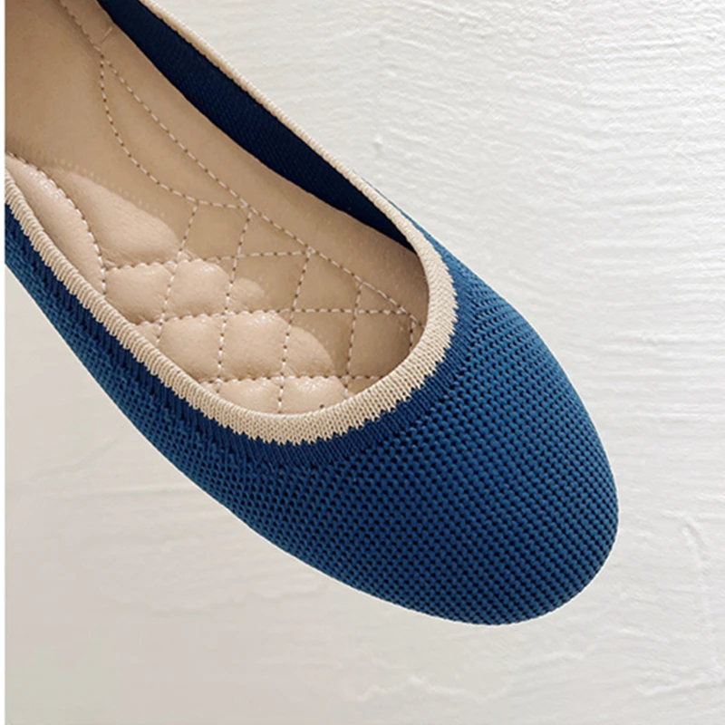 Temperament All-match Round Toe Single Shoe Flying Woven Shoes Flat Shoe Women Ballerina Women's Loafers Zapatillas Mujer Casual