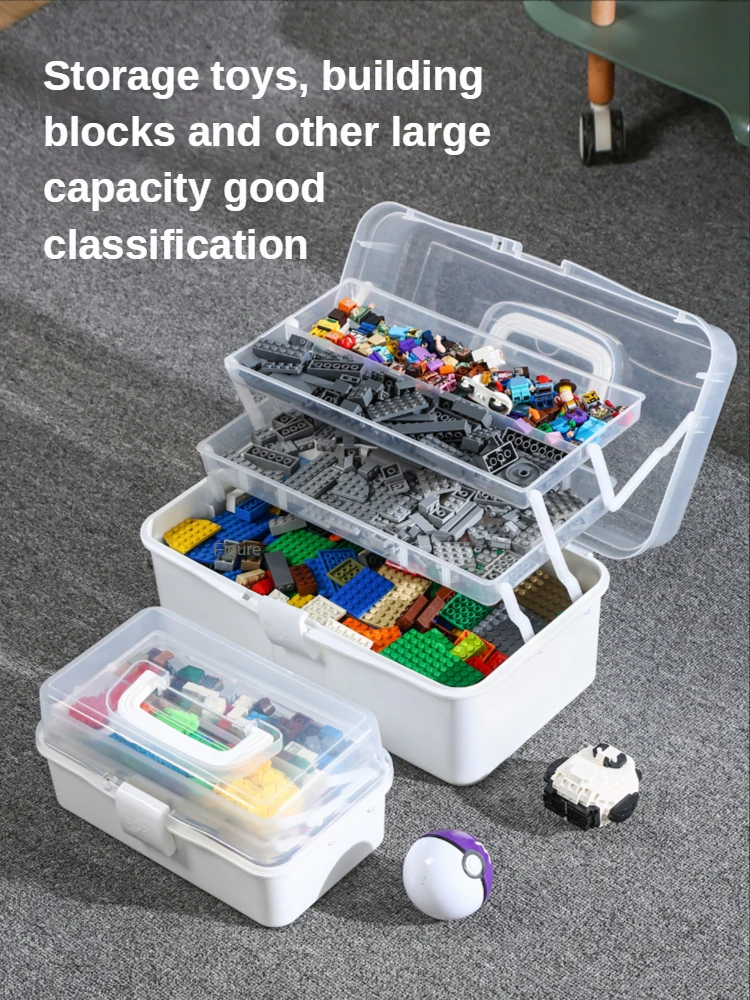 

Organizer Lego Receive A Case Multilayer Children Toy Bricks Bin Small Particles Jigsaw Puzzle Box Parts Classification Suitcase