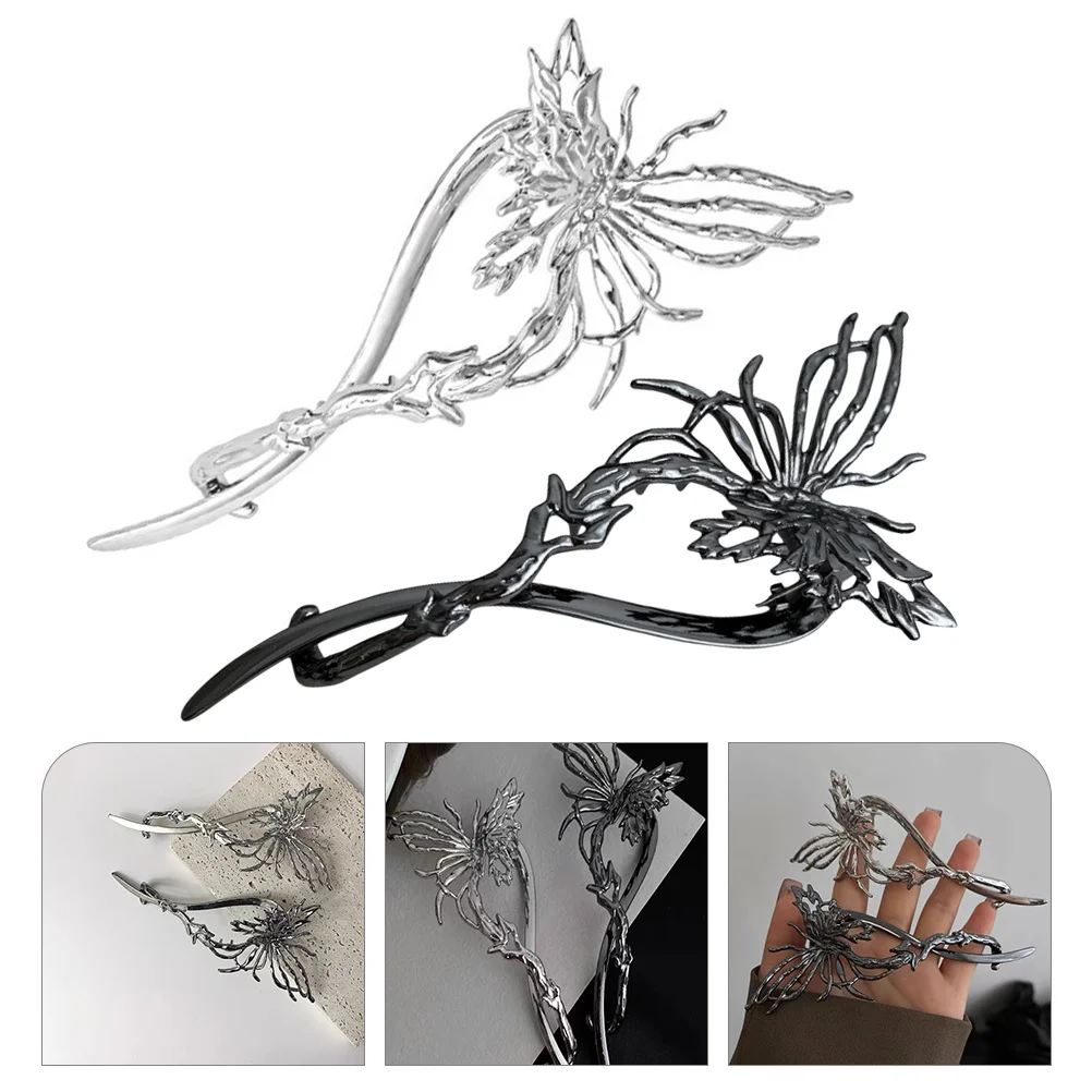 

2Pcs Butterflies Hair Clip Women Hair Bun Clip Hair Holder for Women and Girls