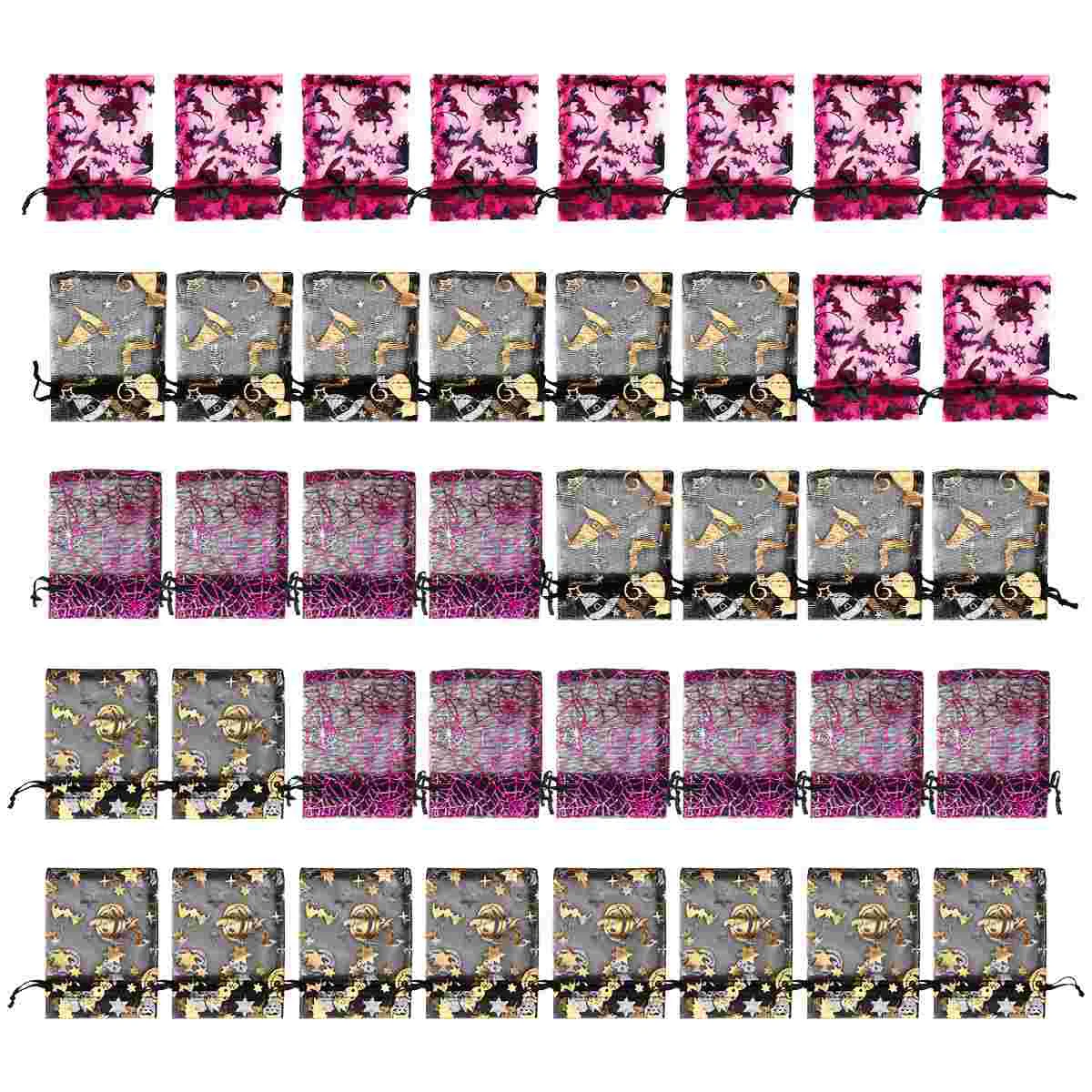 

40Pcs 1 Set Pouches Portable Adorable Convenient Gilding Practical Multipurpose Candy Bags for Children Party
