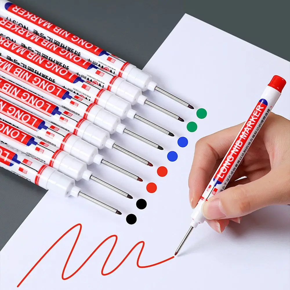 

3 PCs 20mm Long Head Markers Woodworking Decoration Multi-purpose Deep Hole Marker Pens Metal Glass Cotton Leather Goods Mark